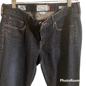 Lucky Brand Jeans White Oak Cone Denim Made In USA Dark Blue Wash Size 6/28